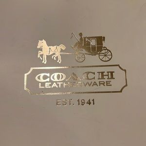 SOLD. Black leather Coach bag